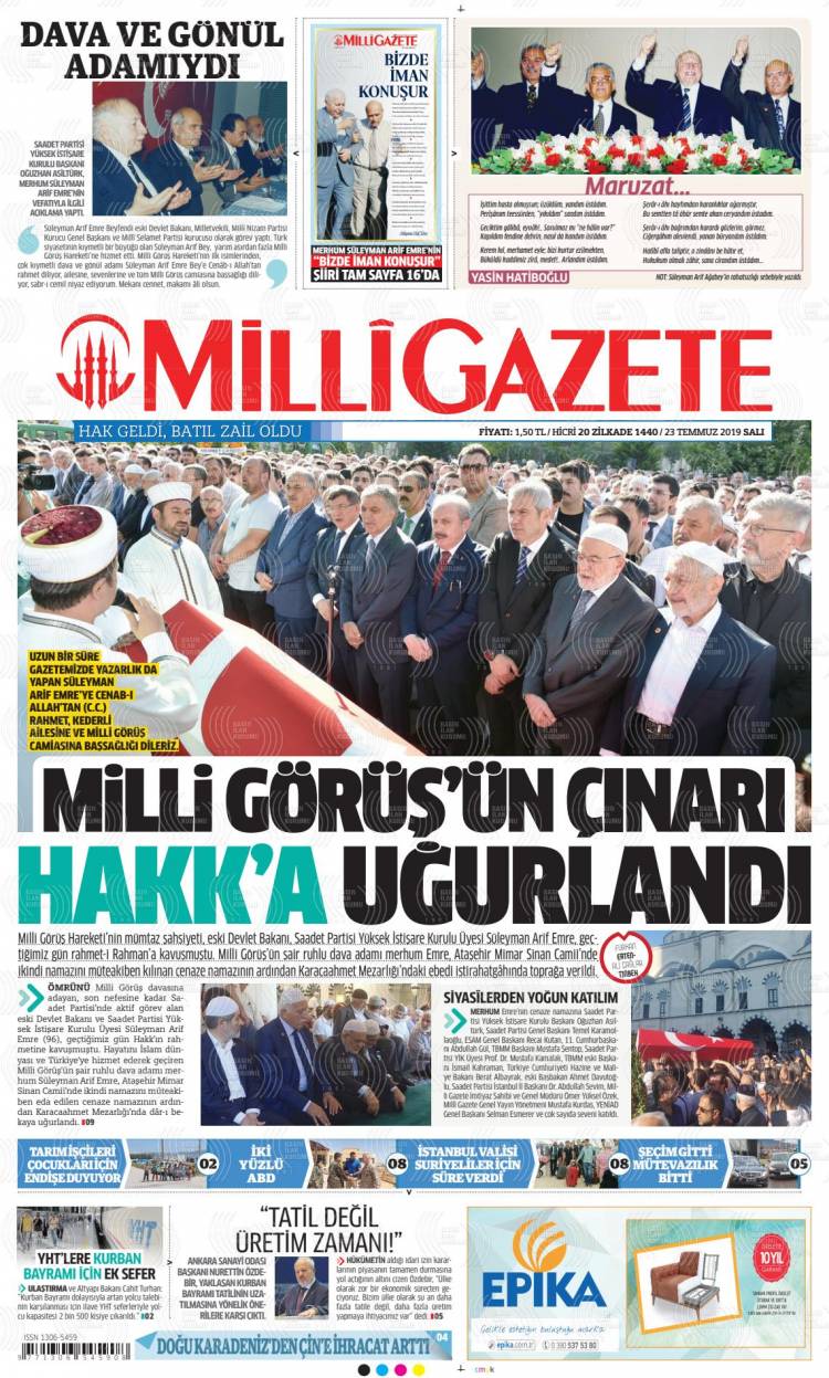 Günün Ulusal Gazete Manşetleri - 23 07 2019 7