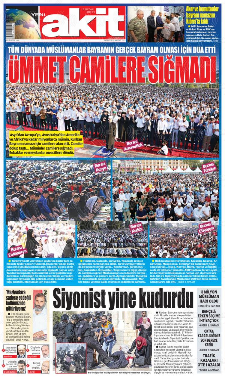 Günün Ulusal Gazete Manşetleri - 12 08 2019 12