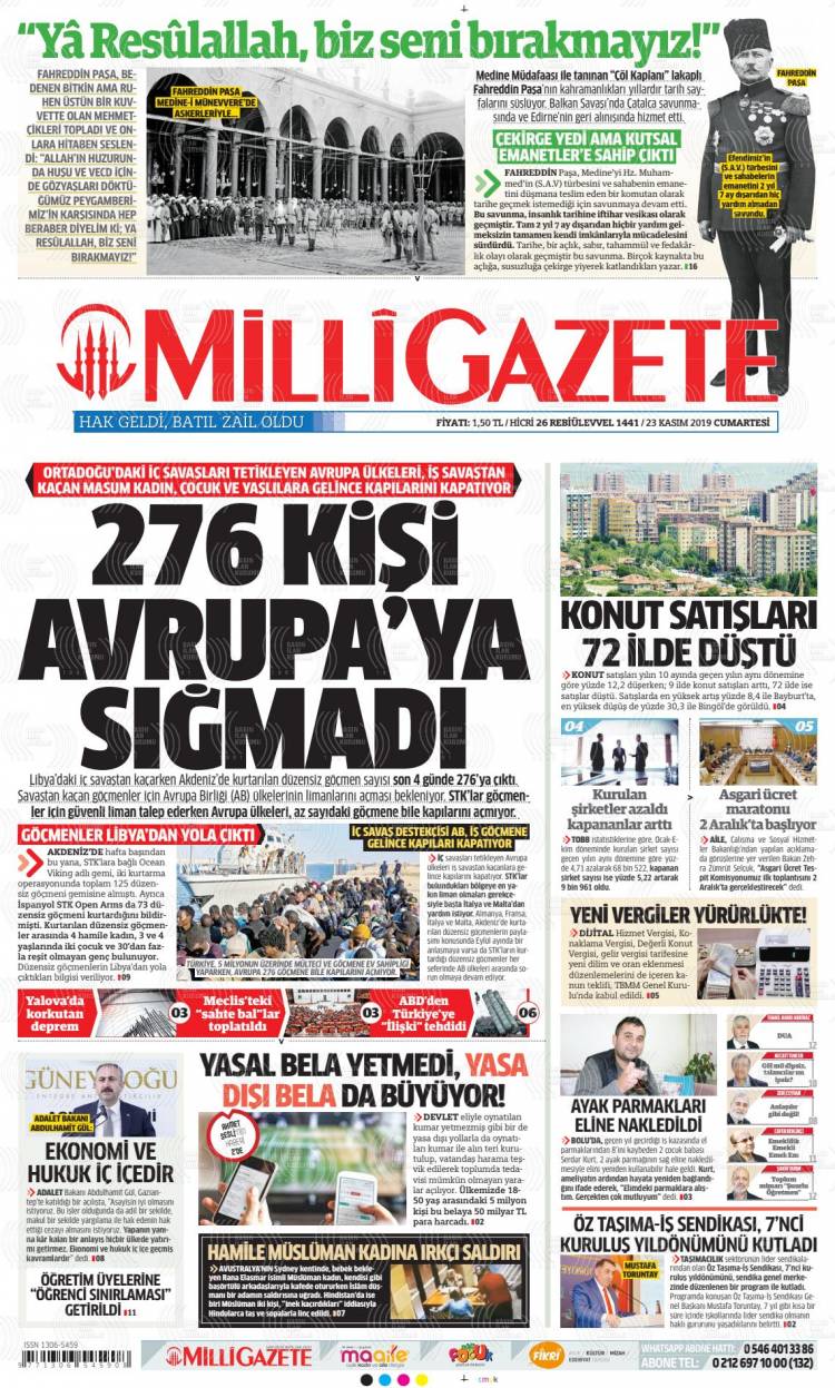 Günün Ulusal Gazete Manşetleri - 23 11 2019 7