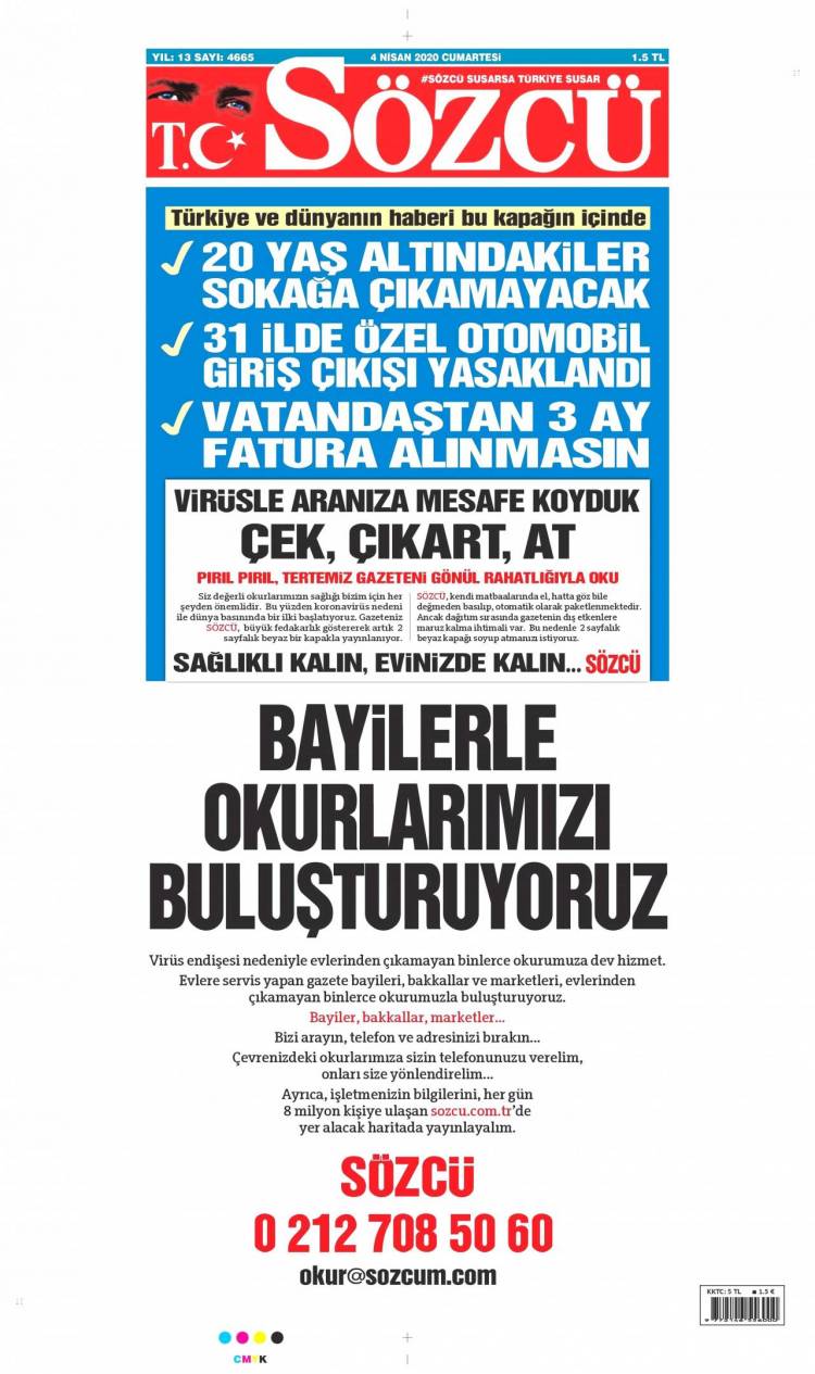 Günün Ulusal Gazete Manşetleri - 04 04 2020 9