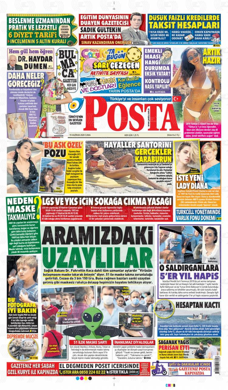 Günün Ulusal Gazete Manşetleri - 19 06 2020 14