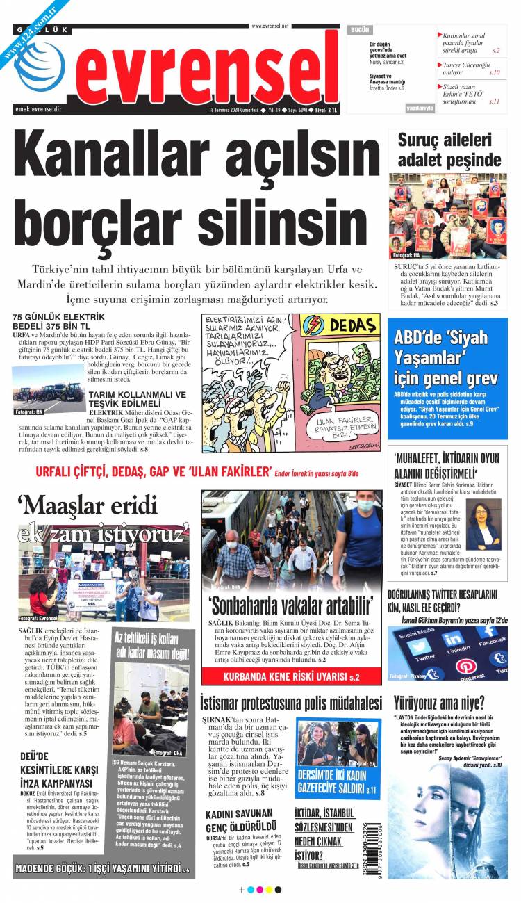 Günün Ulusal Gazete Manşetleri - 18 07 2020 6