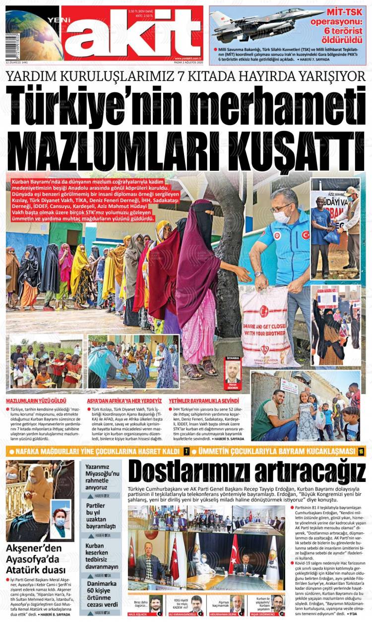 Günün Ulusal Gazete Manşetleri - 03 08 2020 19