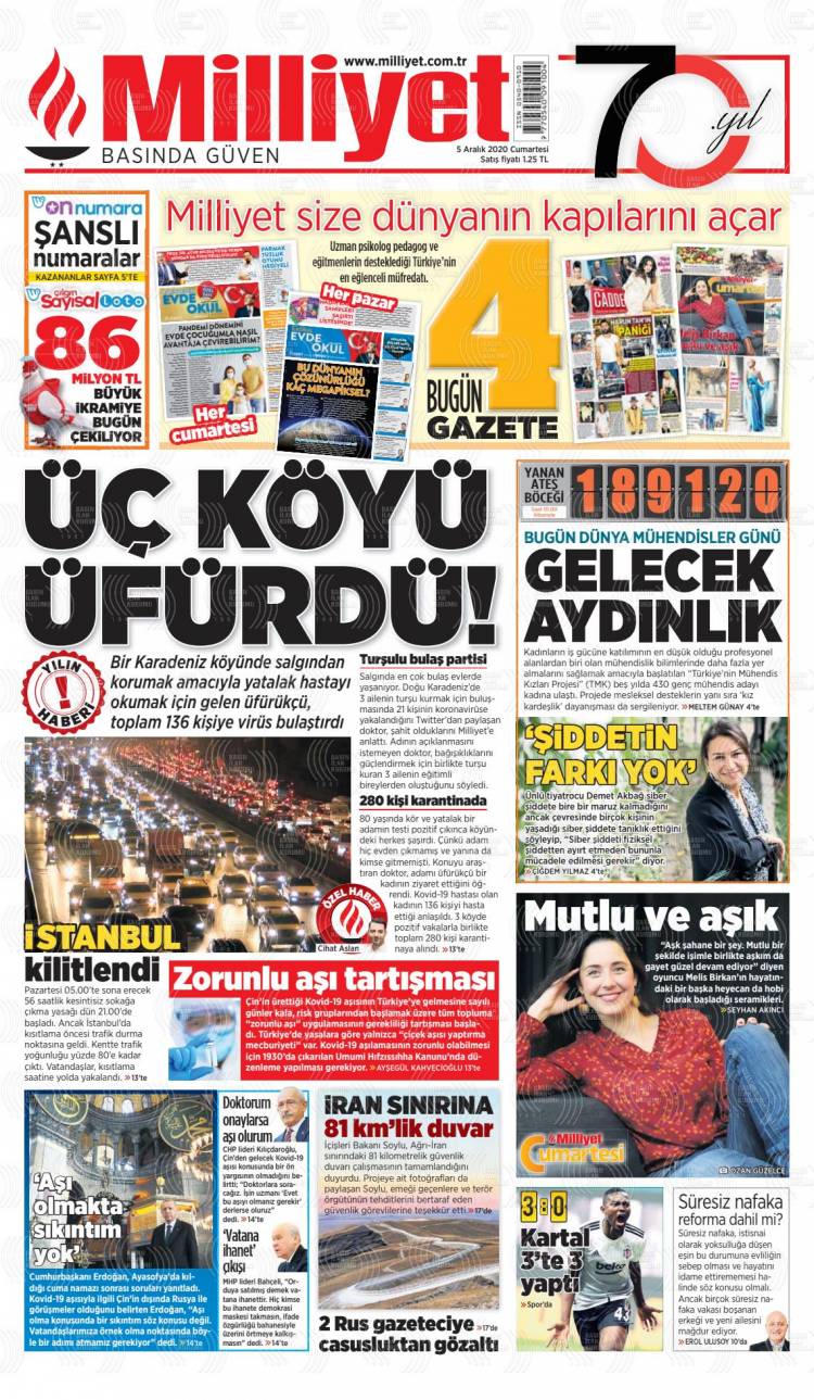 Günün Ulusal Gazete Manşetleri - 05 12 2020 12