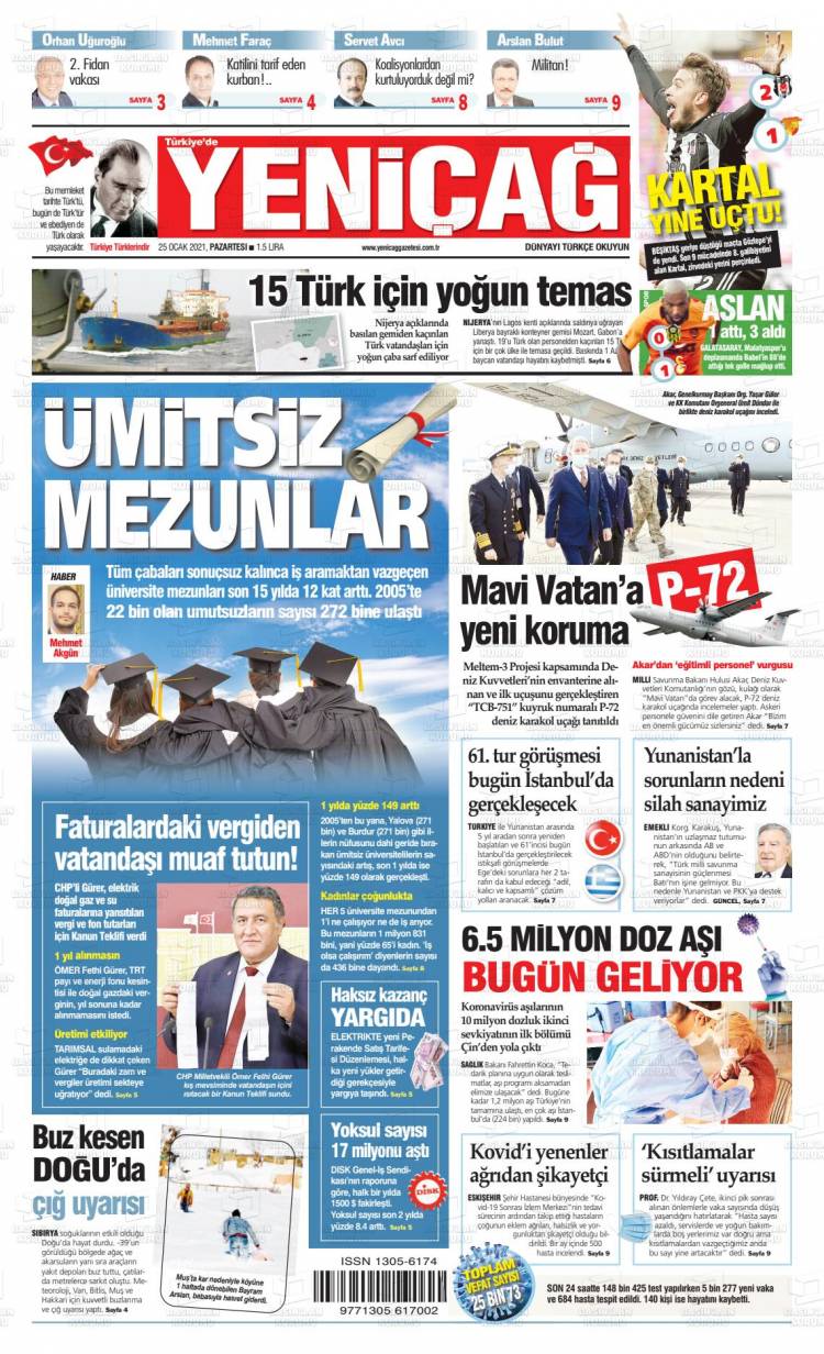 Günün Ulusal Gazete Manşetleri - 26 01 2021 21