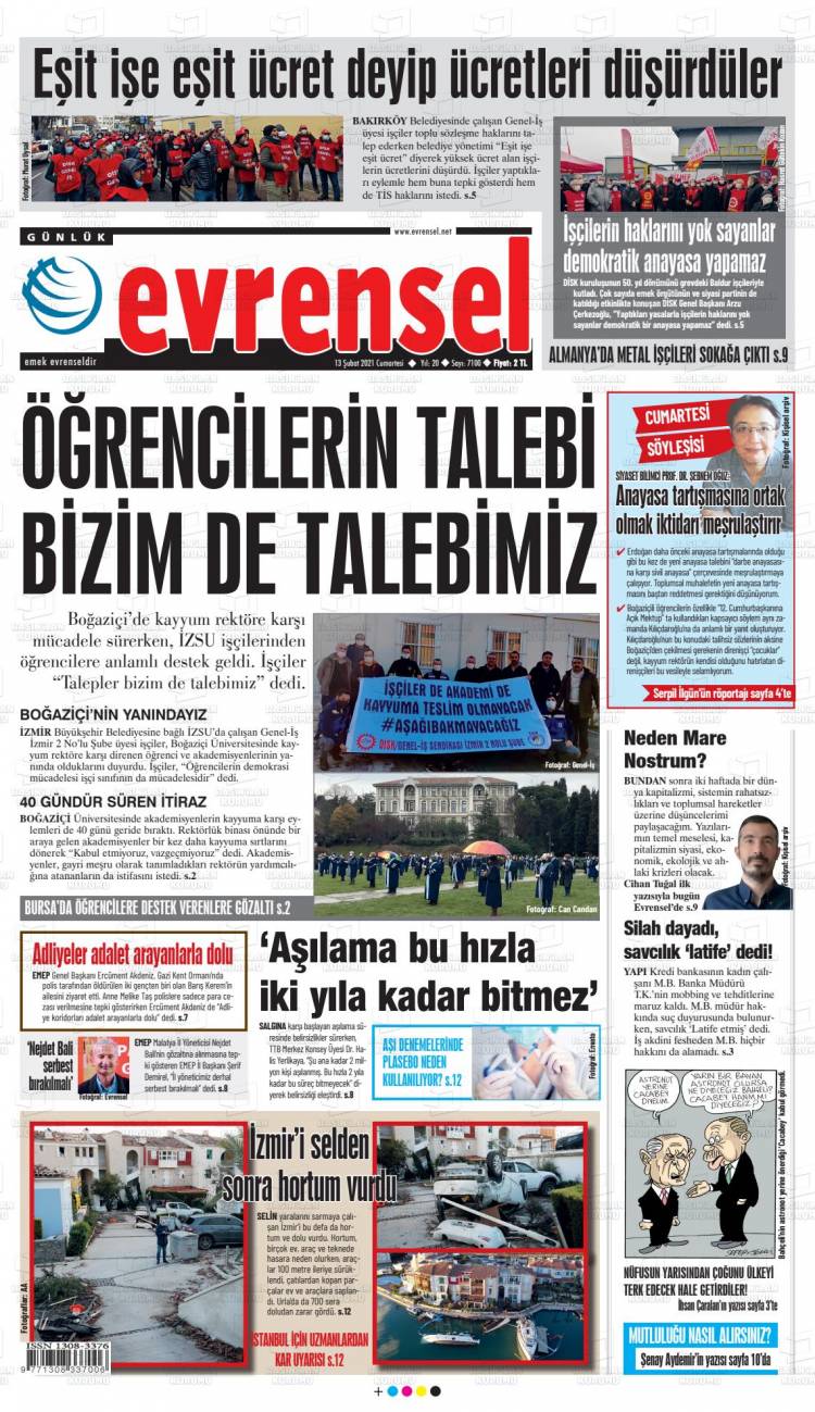 Günün Ulusal Gazete Manşetleri - 14 02 2021 6