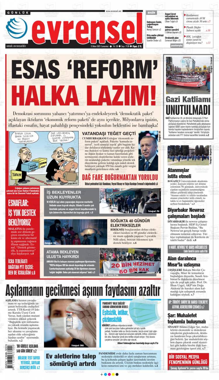 Günün Ulusal Gazete Manşetleri - 14 03 2021 6