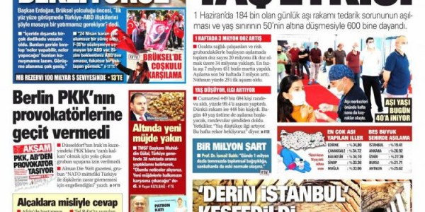 Günün Ulusal Gazete Manşetleri - 14 06 2021