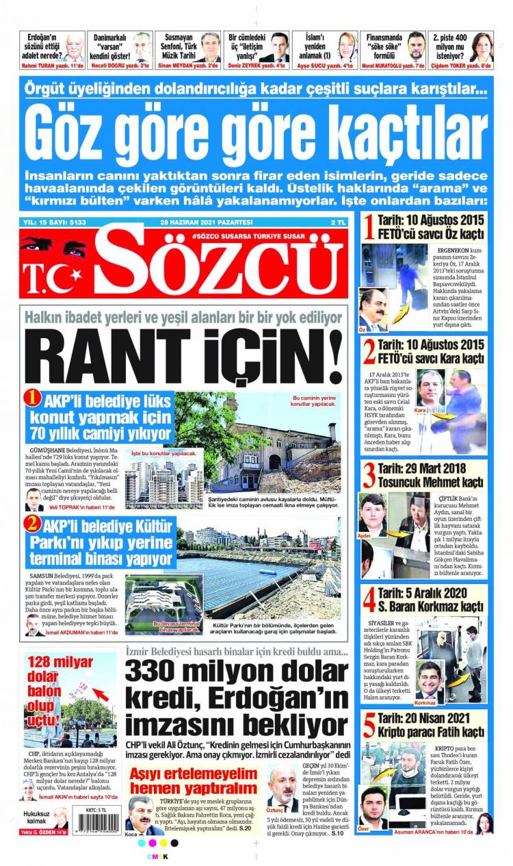 Günün Ulusal Gazete Manşetleri - 28 06 2021 16