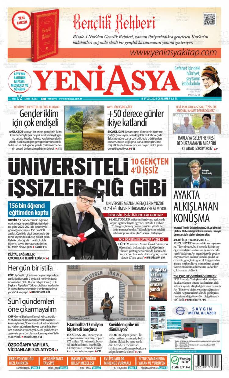 Günün Ulusal Gazete Manşetleri - 16 09 2021 20