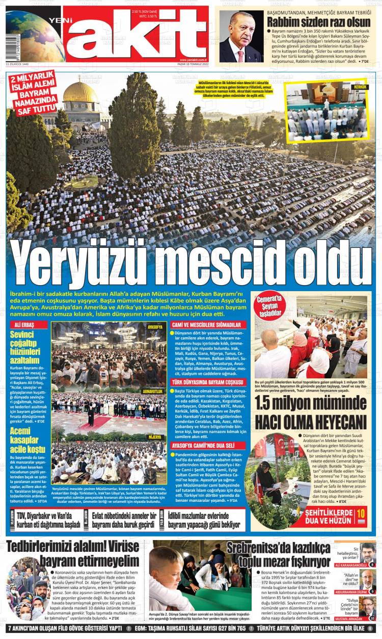 Günün Ulusal Gazete Manşetleri - 11 07 2022 19