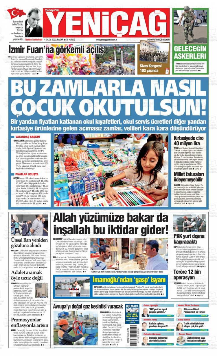 Günün Ulusal Gazete Manşetleri - 05 09 2022 21