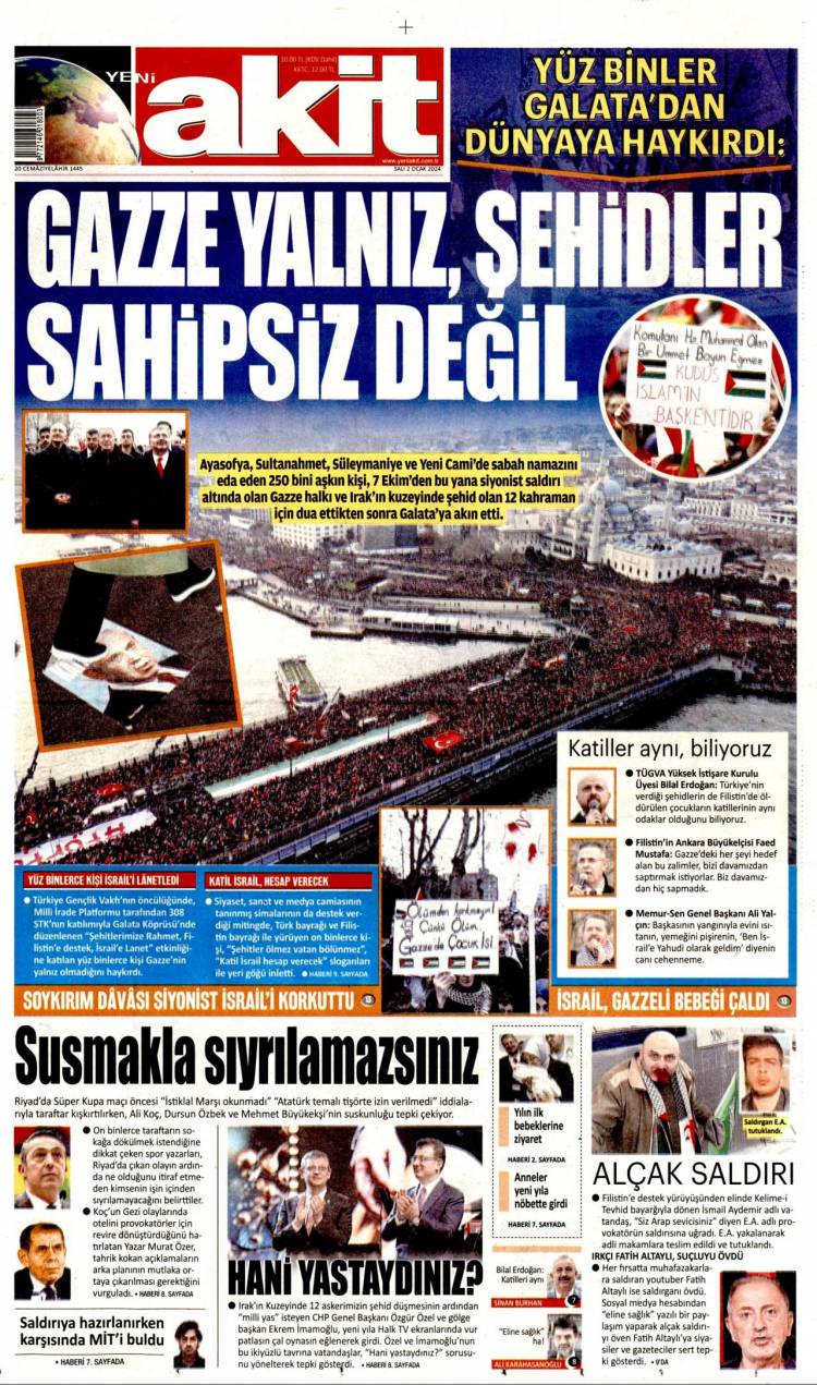 Günün Ulusal Gazete Manşetleri - 02 01 2024 19