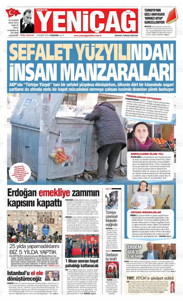 Günün Ulusal Gazete Manşetleri - 29 02 2024 21