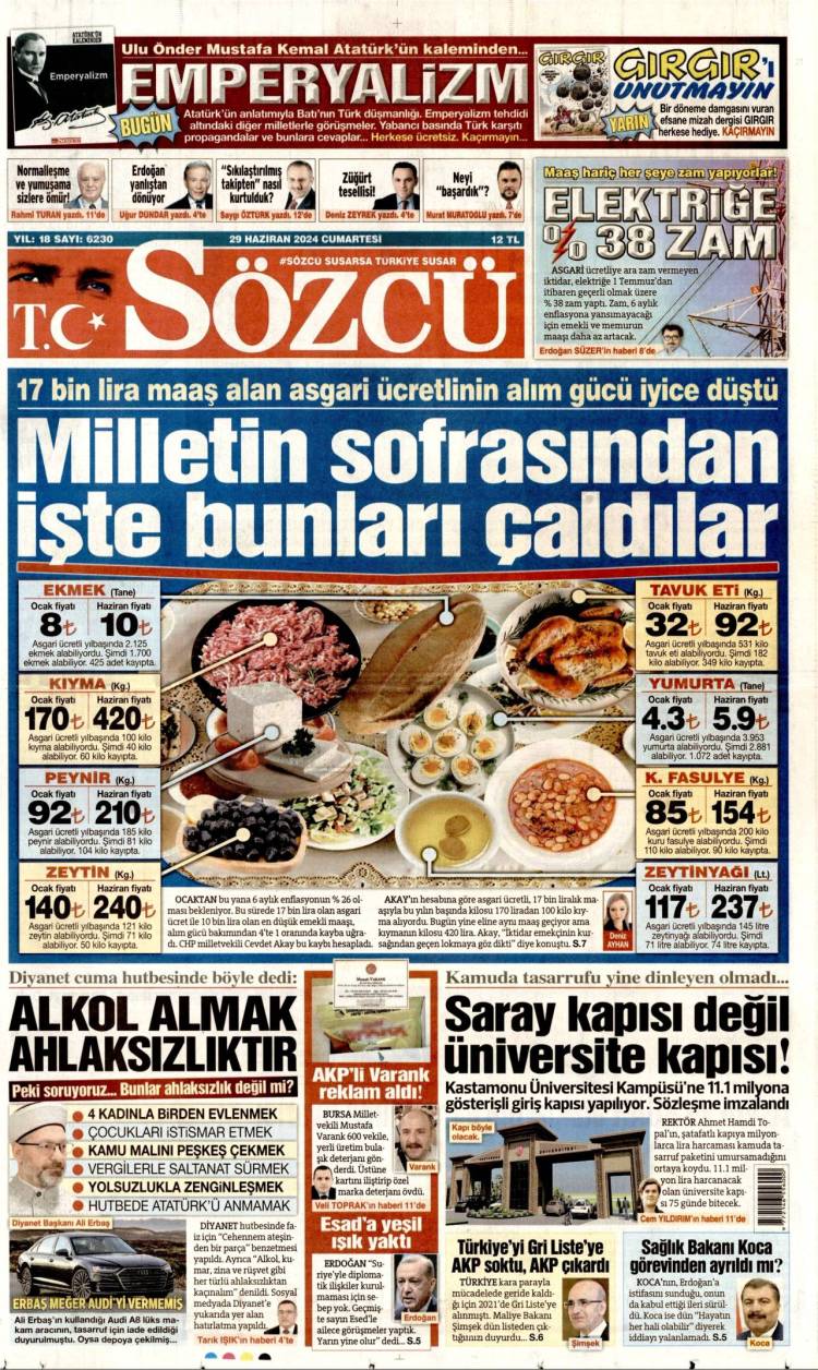 Günün Ulusal Gazete Manşetleri - 29 06 2024 16