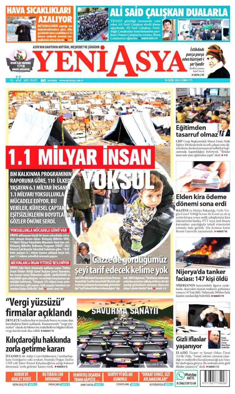 Günün Ulusal Gazete Manşetleri - 18 10 2024 20