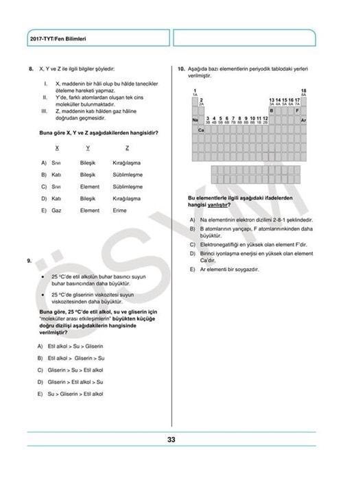 YKS örnek soru kitapçığı yayımlandı 36