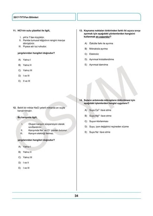 YKS örnek soru kitapçığı yayımlandı 37