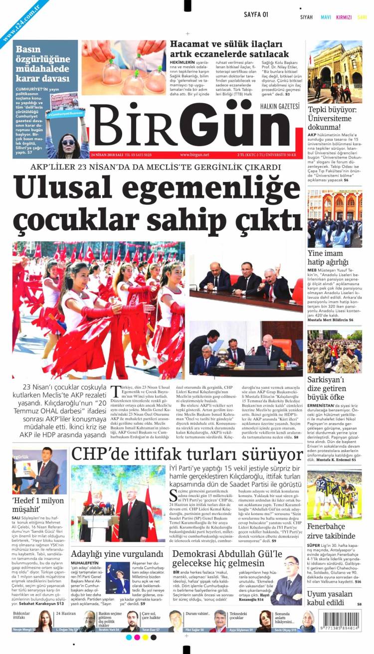 Günün Ulusal Gazete Manşetleri - 24 04 2018 3