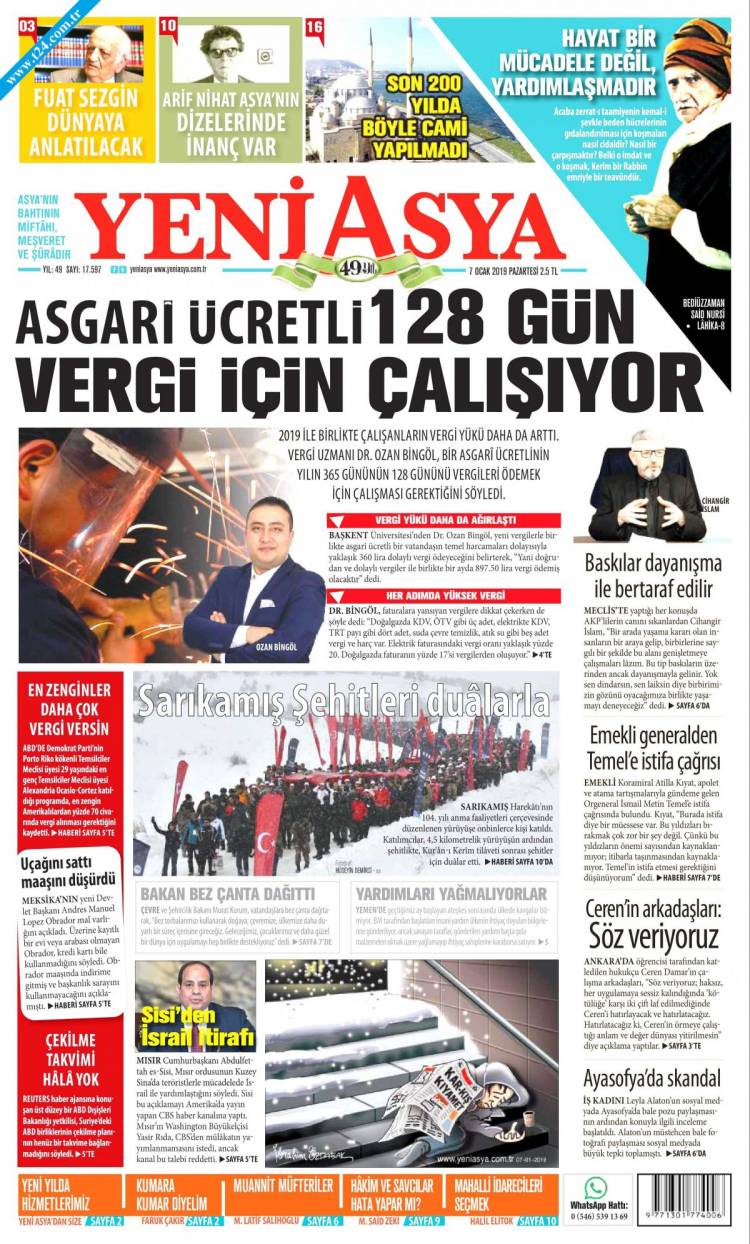 Günün Ulusal Gazete Manşetleri - 07 01 2019 20